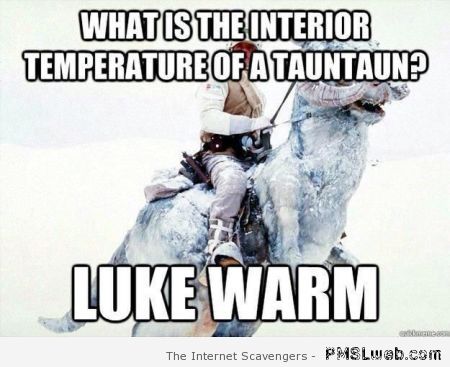 Luke warm Star Wars meme at PMSLweb.com