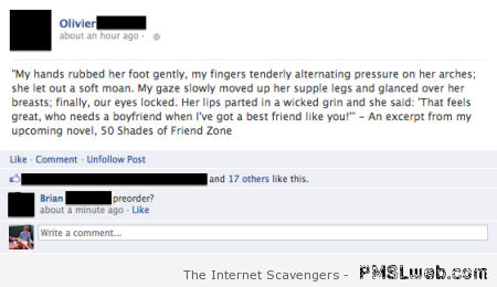 50 shades of friendzone – Freaking funny at PMSLweb.com