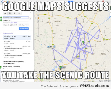 Google maps meme at PMSLweb.com