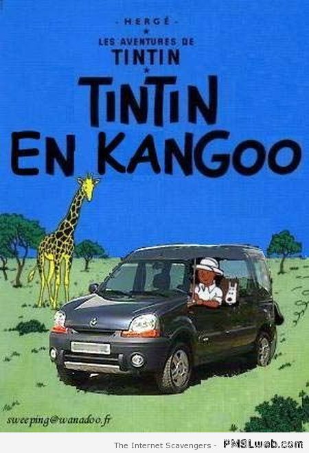 Parodie Tintin en kangoo at PMSLweb.com