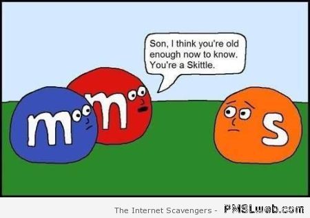 Funny M& m’s cartoon at PMSLweb.com
