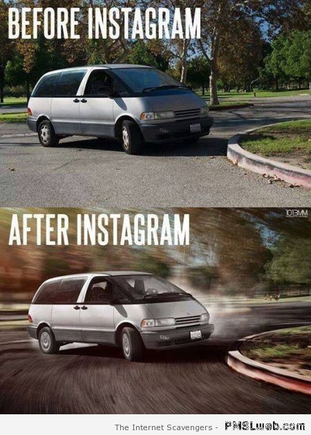 Car before versus after instagram at PMSLweb.com