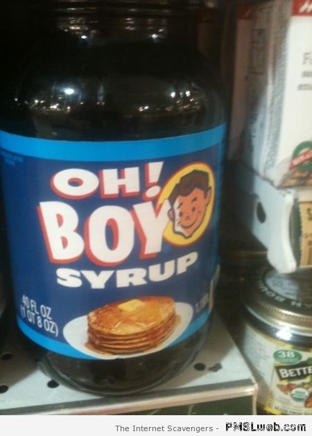 Boy syrup product name fail at PMSLweb.com