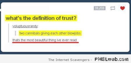 Definition of trust – Funny Saturday pics at PMSLweb.com