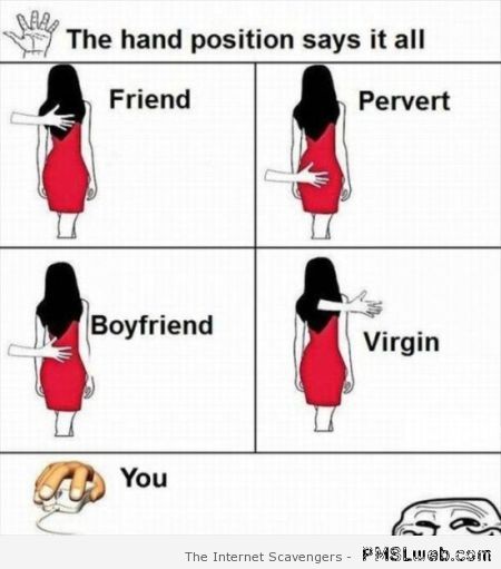 Hand position says it all – Funny relationship pictures at PMSLweb.com