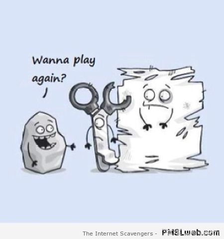 Rock, paper, scissors humor at PMSLweb.com