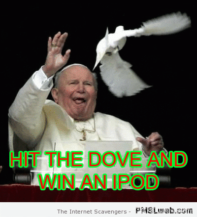 Hit the dove and win an iPod – Funny Sunday at PMSLweb.com