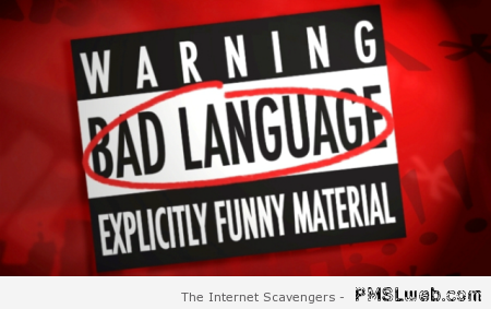 Warning bad language sign at PMSLweb.com