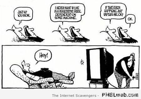 Unplug me funny cartoon at PMSLweb.com