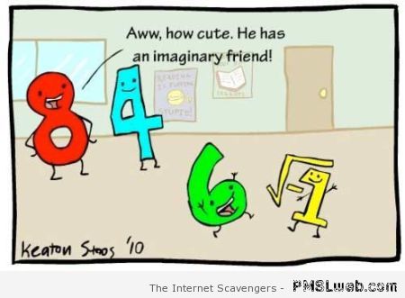 Maths imaginary friend funny at PMSLweb.com
