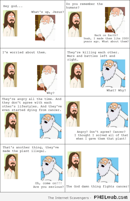 Jesus, God and marijuana humor at PMSLweb.com