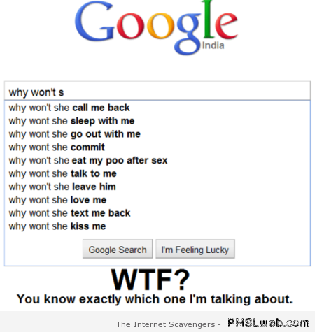 Funny Google search at PMSLweb.com