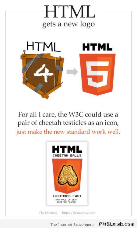 HTML humor at PMSLweb.com