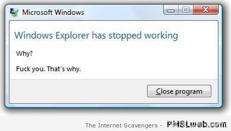 Funny internet explorer error at PMSLweb.com