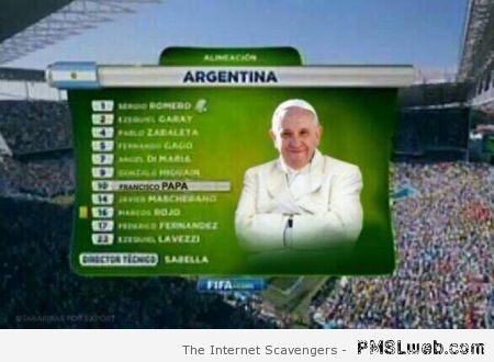 Pope in Argentinean line up at PMSLweb.com