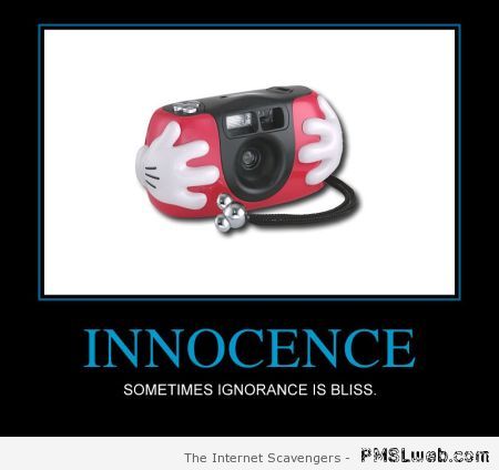 Innocence demotivational -  Funny Sunday at PMSLweb.com