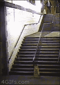 Drunk man falls down stairs – Hump day WTF at PMSLweb.com