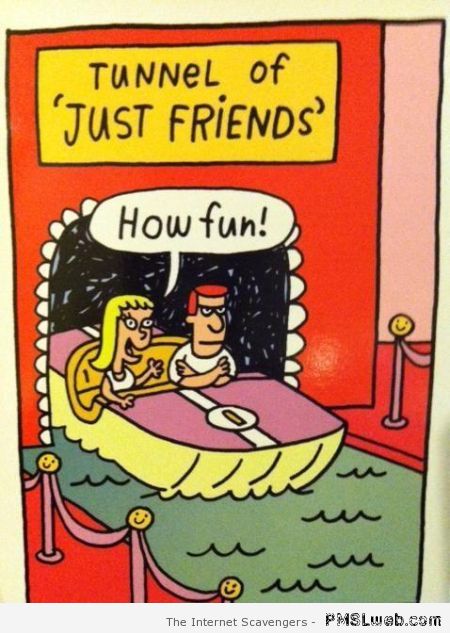 Tunnel of just friends funny cartoon at PMSLweb.com