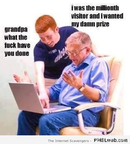 Grandpa on internet funny at PMSLweb.com