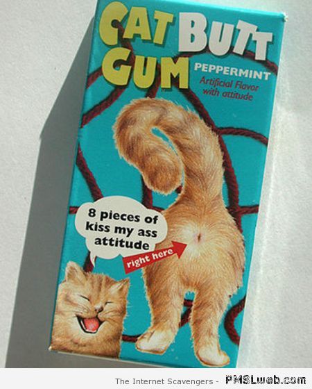 Cat butt gum at PMSLweb.com