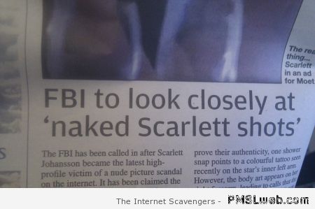 FBI looks closely at naked Scarlett shots at PMSLweb.com