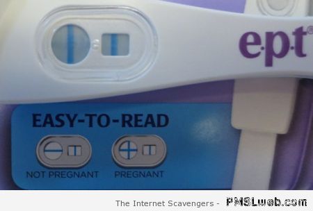 Pregnancy test fail at PMSLweb.com