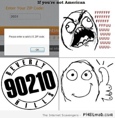 If you’re not American zip code meme at PMSLweb.com