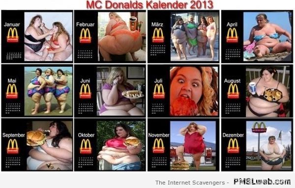 Funny McDonald’s calendar – Weekend guffaws at PMSLweb.com