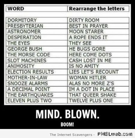 Word game mind blow at PMSLweb.com