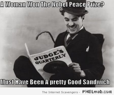 Sandwich Nobel prize meme at PMSLweb.com