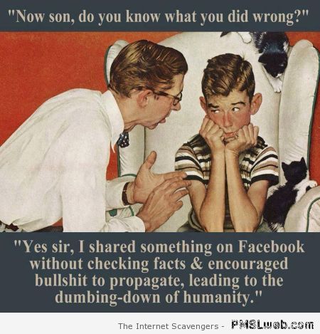 Son sharing on facebook funny at PMSLweb.com