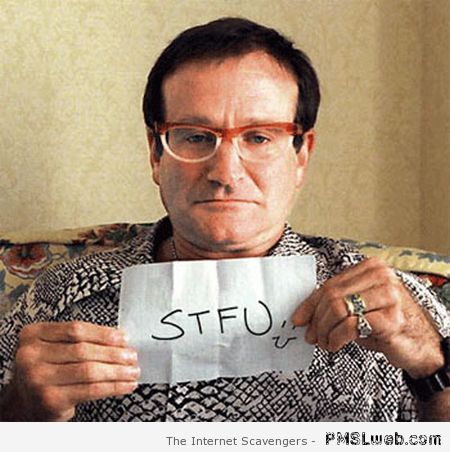 STFU Robin Williams funny at PMSLweb.com