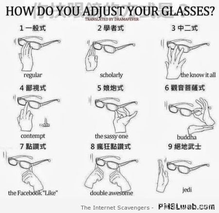 How do you adjust your glasses at PMSLweb.com
