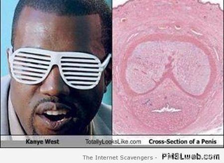 Kanye West looks like a cross section of a penis at PMSLweb.com