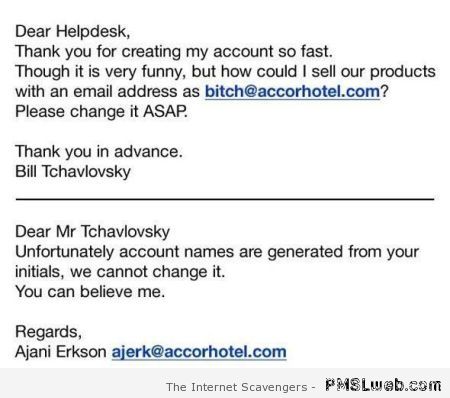 Accorhotel email fail – Silly pictures at PMSLweb.com