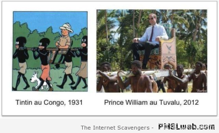 Tintin versus Prince William humor at PMSLweb.com