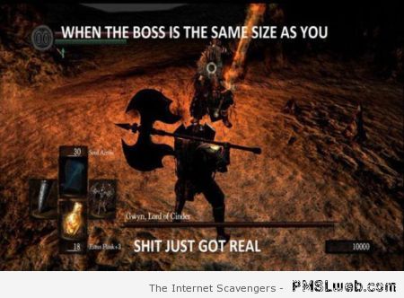 When boss is same size as you video game meme at PMSLweb.com