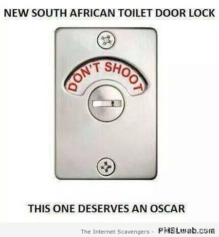 Funny south African toilet door lock at PMSLweb.com