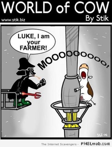 Funny Farmer Star Wars cartoon at PMSLweb.com