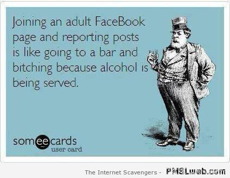 Joining an adult Facebook page ecard at PMSLweb.com