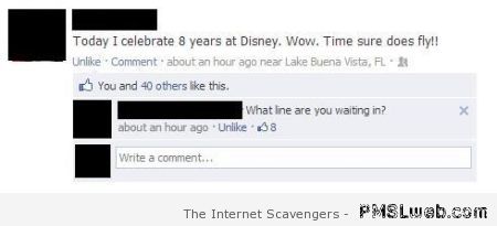 Facebook funny Disney comment at PMSLweb.com