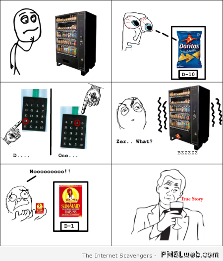 Vending machine rage comic at PMSLweb.com