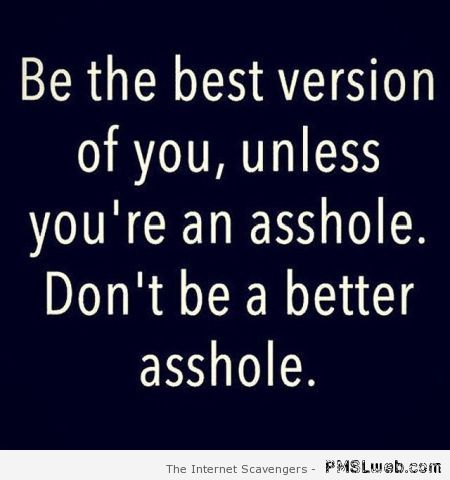 Be the best version of you funny quote at PMSLweb.com