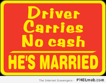 Driver carries no cash humor at PMSLweb.com