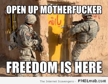 Freedom is here meme at PMSLweb.com