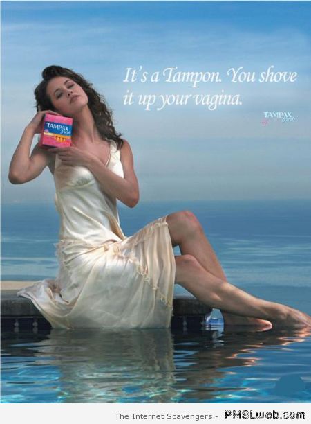 Funny fake tampon advert – Funny Saturday at PMSLweb.com
