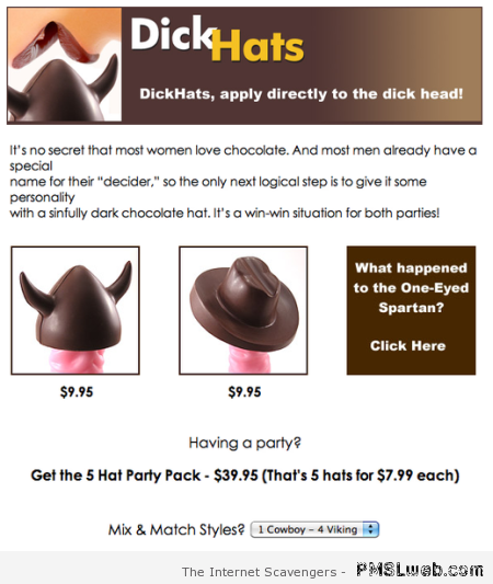 Dick hats at PMSLweb.com