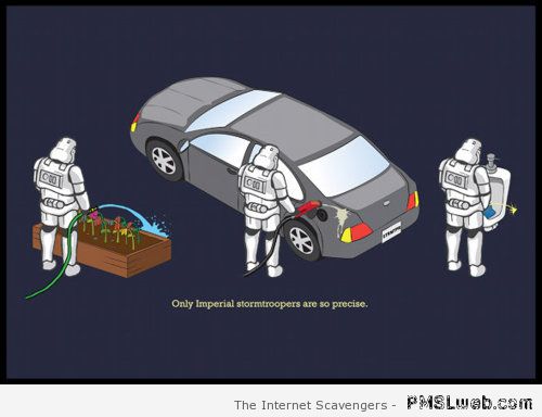 Stormtrooper humor  - Star Wars funnies at PMSLweb.com