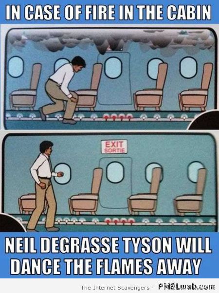 Neil Degrasse Tyson airline security humor at PMSLweb.com