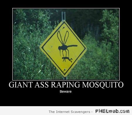 Funny mosquito sign at PMSLweb.com